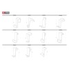 STAS partition wall hooks - STAS panel hooks - STAS moulding hooks